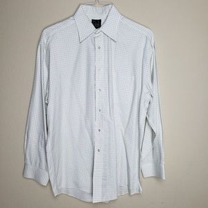 Jos. A. Bank White and Green Dress Shirt